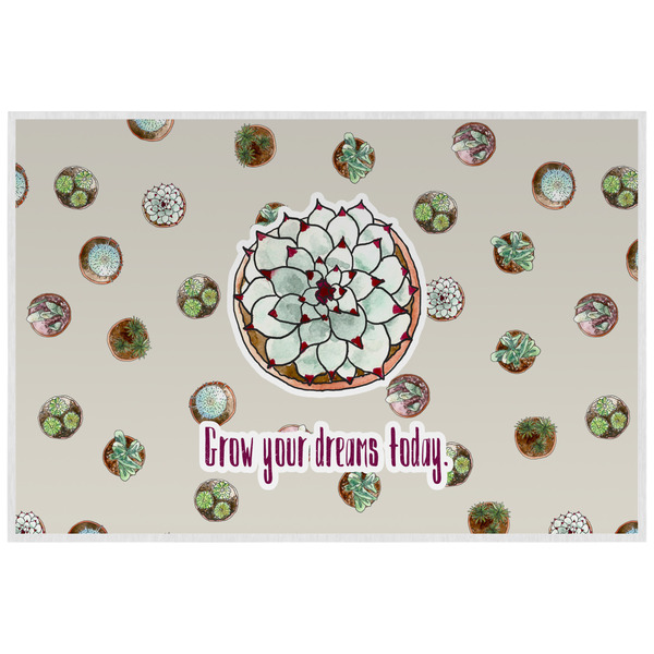 Succulents Personalized Placemat (Back)