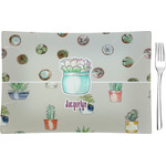 Cactus Rectangular Glass Appetizer / Dessert Plate - Single or Set (Personalized)