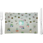 Cactus Glass Rectangular Lunch / Dinner Plate (Personalized)