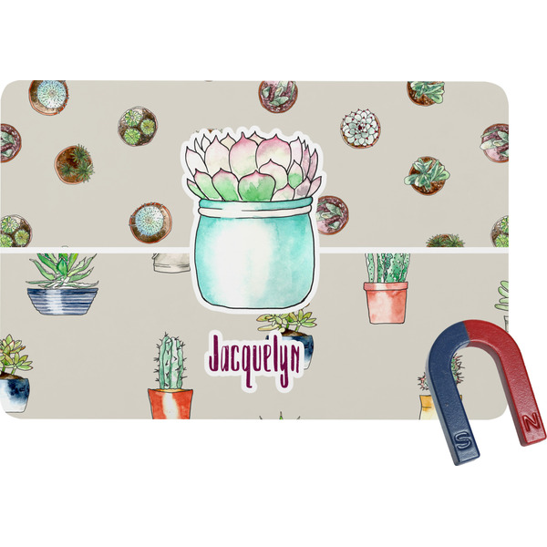Custom Cactus Rectangular Fridge Magnet (Personalized)
