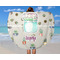 Succulents Round Beach Towel - In Use