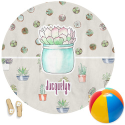 Cactus Round Beach Towel (Personalized)