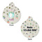 Succulents Round Pet Tag - Front & Back
