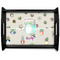Cactus Black Wooden Tray - Large (Personalized)