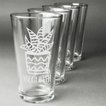Cactus Pint Glasses - Engraved (Set of 4) (Personalized)