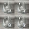 Succulents Set of Four Personalized Stemless Wineglasses (Approval)