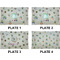 Succulents Set of Rectangular Dinner Plates (Approval)