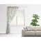 Succulents Sheer Curtain With Window and Rod - in Room Matching Pillow
