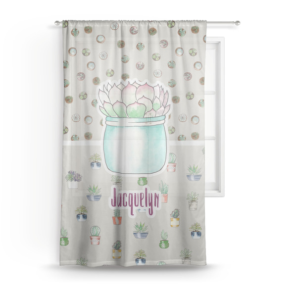 Custom Cactus Sheer Curtain (Personalized)