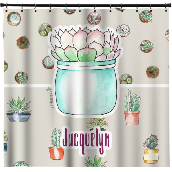 Custom Cactus Shower Curtain - 71" x 74" (Personalized)
