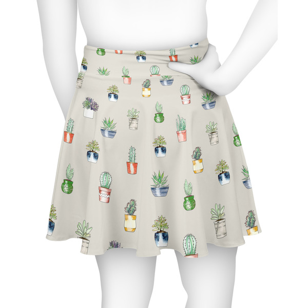 Succulents Skater Skirt - Back