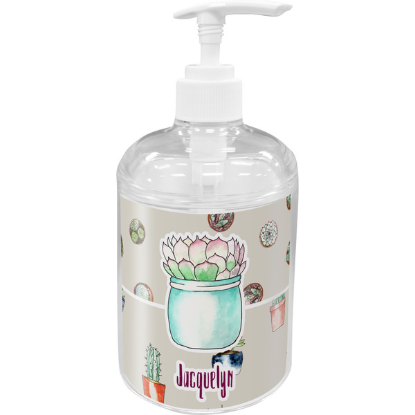Custom Cactus Acrylic Soap & Lotion Bottle (Personalized)