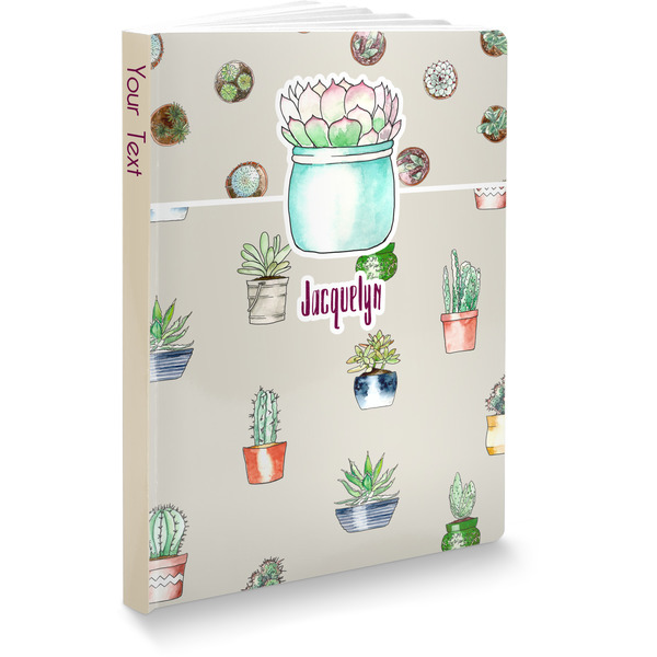 Custom Cactus Softbound Notebook - 7.25" x 10" (Personalized)