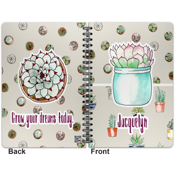 Succulents Spiral Journal 7 x 10 - Apvl