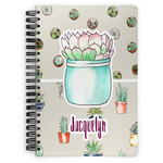 Cactus Spiral Notebook - 7x10 w/ Name or Text