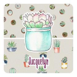 Cactus Square Decal - XLarge (Personalized)