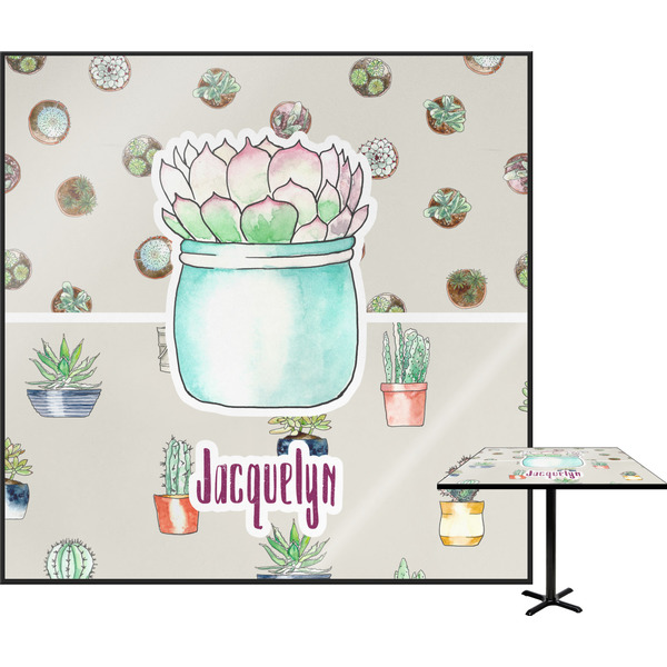 Custom Cactus Square Table Top (Personalized)