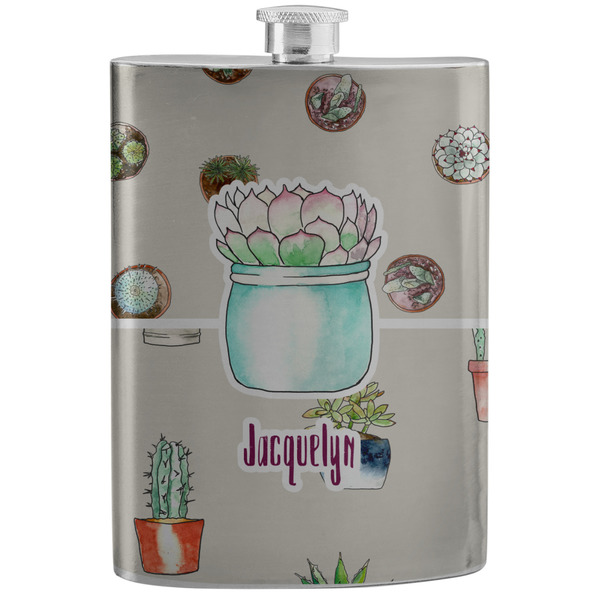 Custom Cactus Stainless Steel Flask (Personalized)