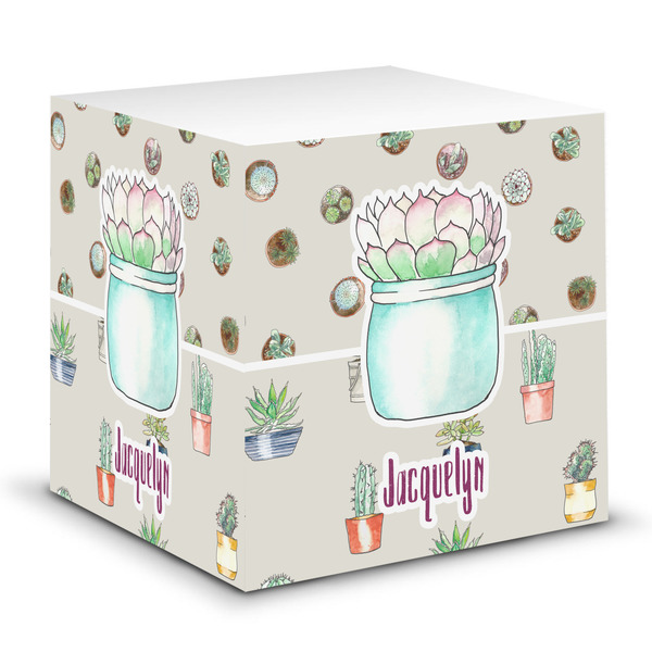Custom Cactus Sticky Note Cube (Personalized)