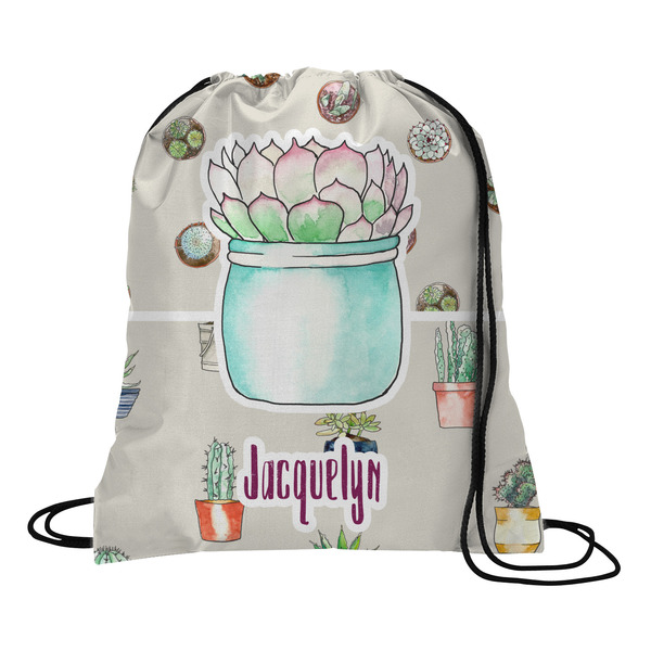 Custom Cactus Drawstring Backpack - Medium (Personalized)