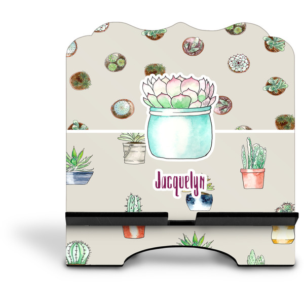 Succulents Stylized Tablet Stand - Front without iPad
