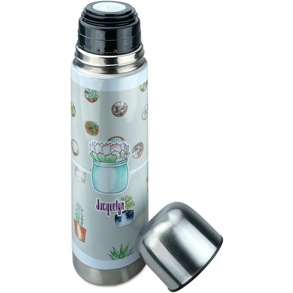 Succulents Thermos - Lid Off