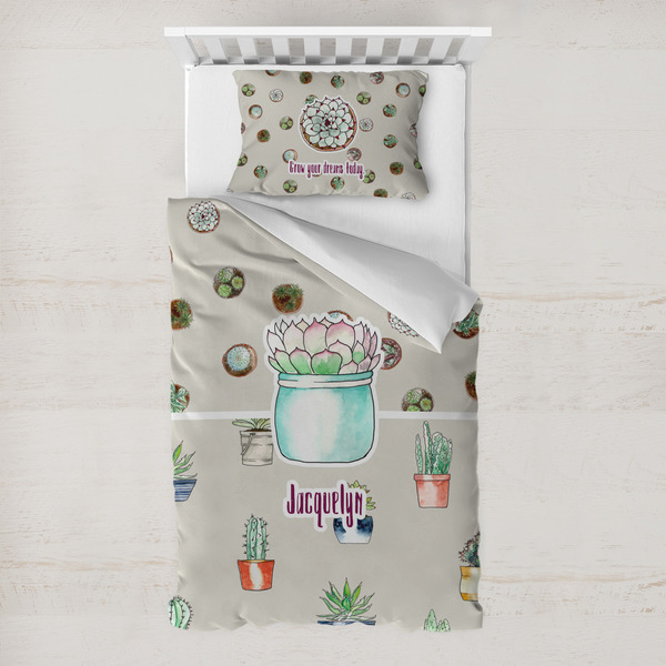 Custom Cactus Toddler Bedding Set - With Pillowcase (Personalized)