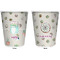 Succulents Trash Can White - Front and Back - Apvl