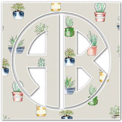Cactus Monogram Decal - Large (Personalized)