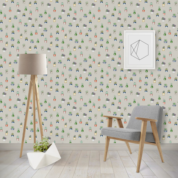 Custom Cactus Wallpaper & Surface Covering (Peel & Stick - Repositionable)