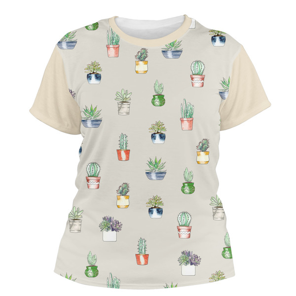 Custom Cactus Women's Crew T-Shirt - Large
