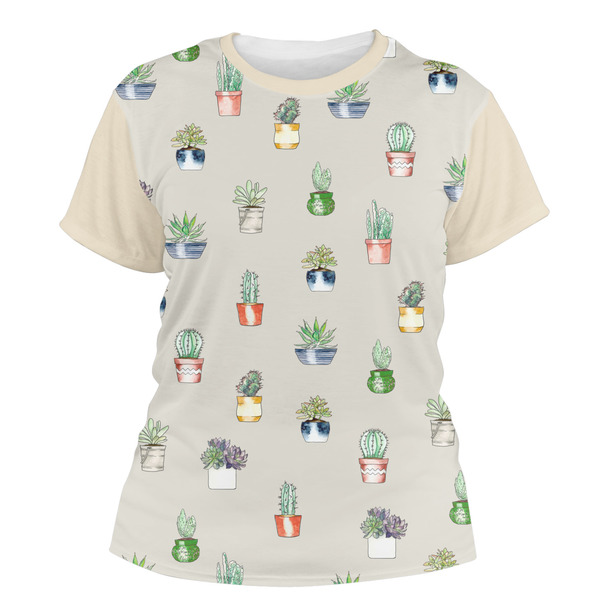 Custom Cactus Women's Crew T-Shirt - X Large