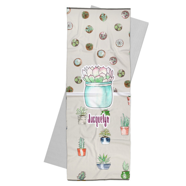 Custom Cactus Yoga Mat Towel (Personalized)