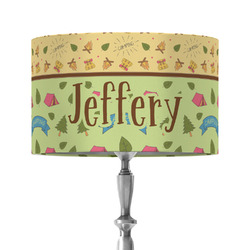 Summer Camping 12" Drum Lamp Shade - Fabric (Personalized)