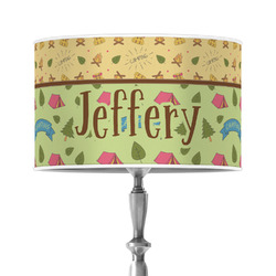 Summer Camping 12" Drum Lamp Shade - Poly-film (Personalized)