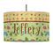 Summer Camping 12" Drum Pendant Lamp - Fabric (Personalized)