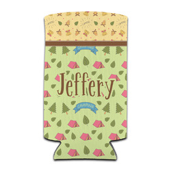 Summer Camping Can Cooler (tall 12 oz) (Personalized)