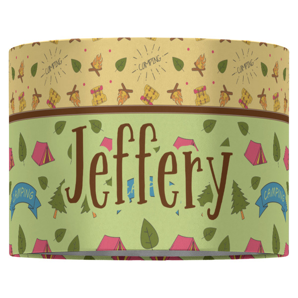 Summer Camping 16" Drum Lampshade - FRONT (Fabric)