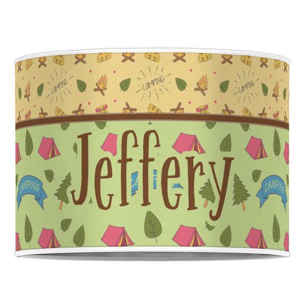 Summer Camping 16" Drum Lampshade - FRONT (Poly Film)