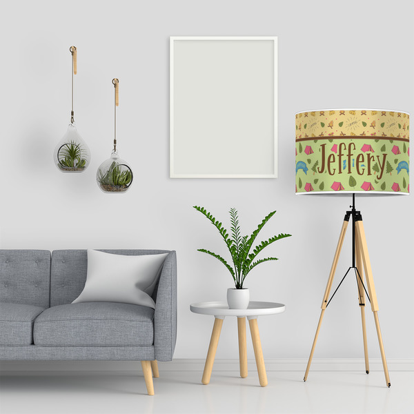 Summer Camping 16" Drum Lampshade - LIFESTYLE