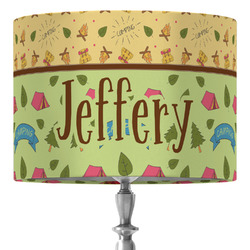 Summer Camping 16" Drum Lamp Shade - Fabric (Personalized)
