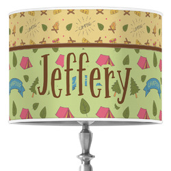 Summer Camping 16" Drum Lamp Shade - Poly-film (Personalized)