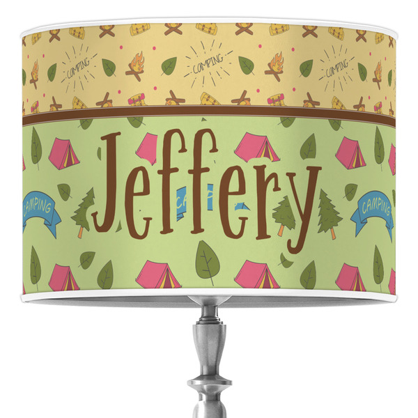 Custom Summer Camping 16" Drum Lamp Shade - Poly-film (Personalized)