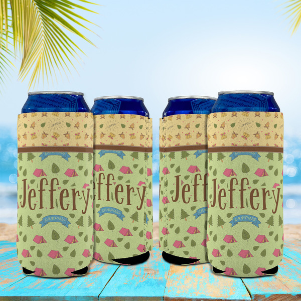 Summer Camping 16oz Can Sleeve - Set of 4 - LIFESTYLE