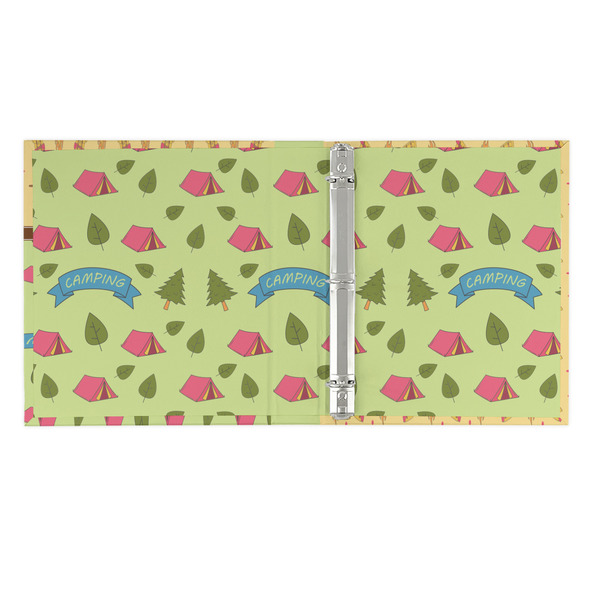 Summer Camping 3 Ring Binders - Full Wrap - 1" - OPEN INSIDE
