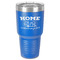Summer Camping 30 oz Stainless Steel Tumbler - Royal Blue - Single-Sided