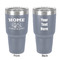 Summer Camping 30 oz Stainless Steel Ringneck Tumbler - Grey - Double Sided - Front & Back