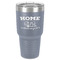 Summer Camping 30 oz Stainless Steel Ringneck Tumbler - Grey - Front