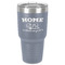 Summer Camping 30 oz Stainless Steel Tumbler - Grey - Single-Sided