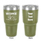 Summer Camping 30 oz Stainless Steel Tumbler - Olive - Double-Sided (Personalized)